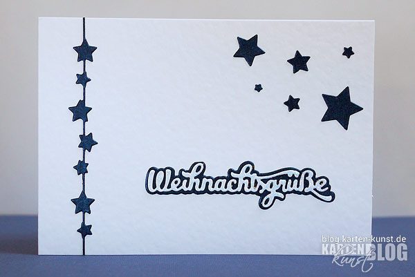 Karten-Kunst Stanzschablone kk-D125 - Nyala Script Weihnachtsgrüße
