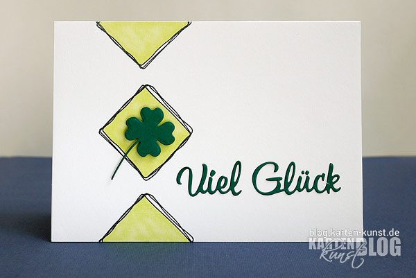 Karten-Kunst Stanzschablone kk-D123 - Mini Lucky / Kleeblätter