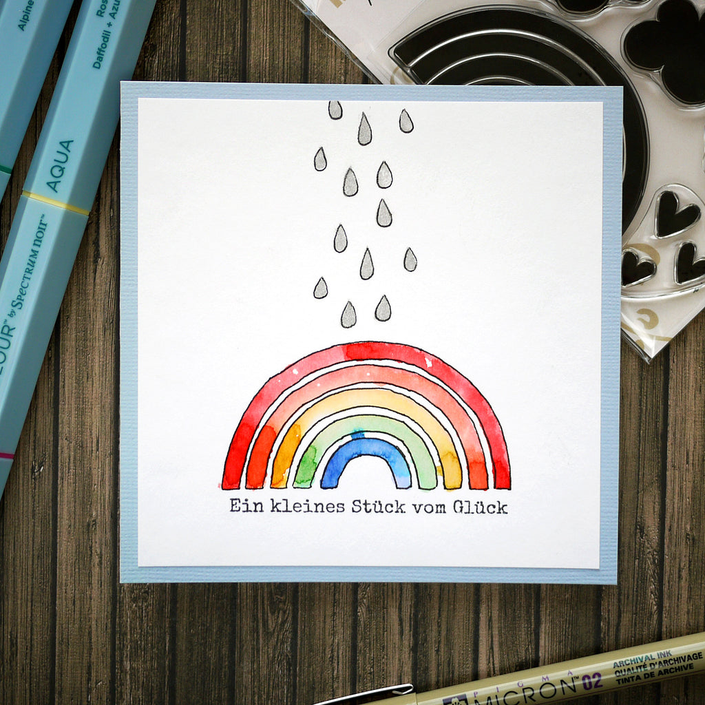 Karten-Kunst Clear Stamps KK-0186 - Rainbows / Regenbogen & Wolken