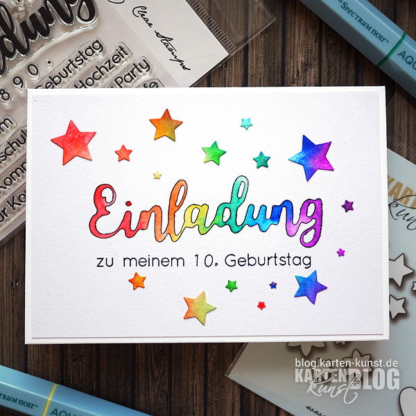 Karten-Kunst Clear Stamps KK-0188 - Riesige Einladung