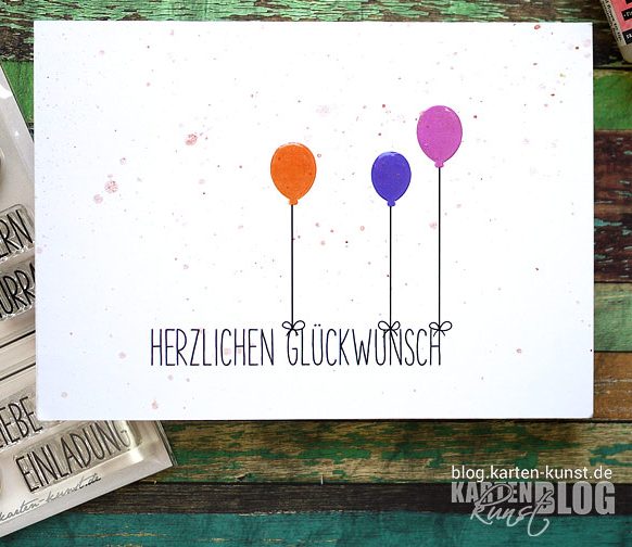 Karten-Kunst Clear Stamps KK-0099 - Luftballon-Grüße