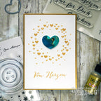 Karten-Kunst Stanzschablone kk-D081 - Round Hearts