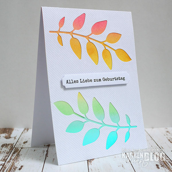 Karten-Kunst Stanzschablone Blätter-Zweige - kk-D152 Ash Leaf