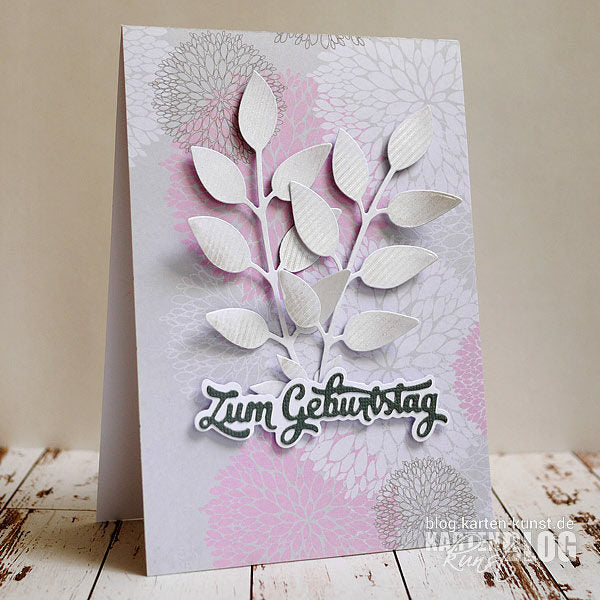 Karten-Kunst Stanzschablone kk-D079 - Nyala Script Zum Geburtstag