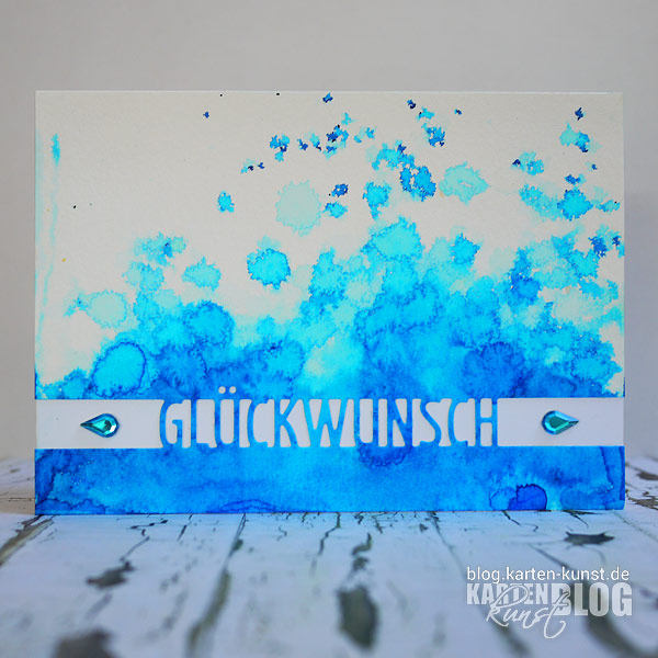 Karten-Kunst Stanzschablone kk-D146 - Brückentext Glückwunsch