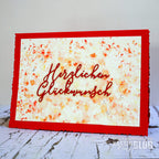 Karten-Kunst Stanzschablone kk-D143 - Elegant Script Herzlichen Glückwunsch