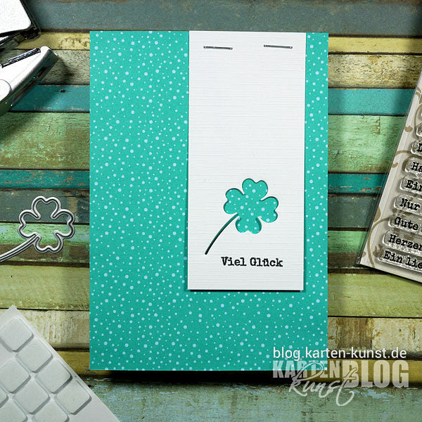 Karten-Kunst Stanzschablone kk-D123 - Mini Lucky / Kleeblätter