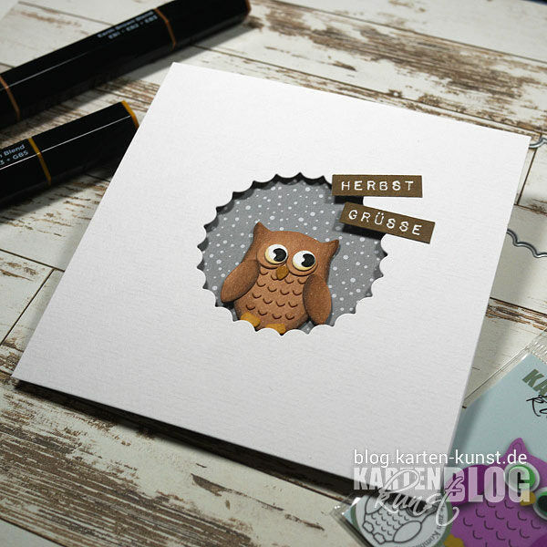 Karten-Kunst Stanzschablone kk-D117 - Mini Owl
