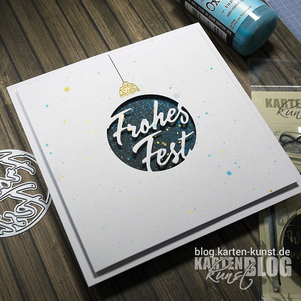 Karten-Kunst Stanzschablone kk-D158 - Mojito Cutout Frohes Fest