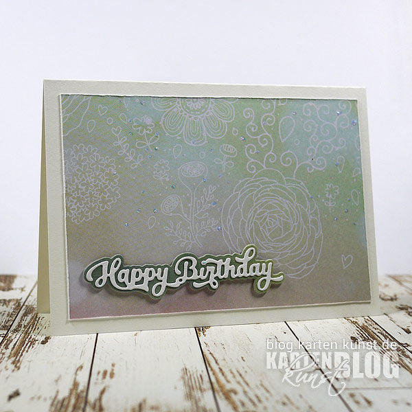 Karten-Kunst Stanzschablone kk-D092 - Nyala Script Happy Birthday