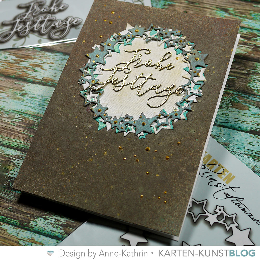 Karten-Kunst Stanzschablone kk-D098 - Elegant Script Frohe Festtage
