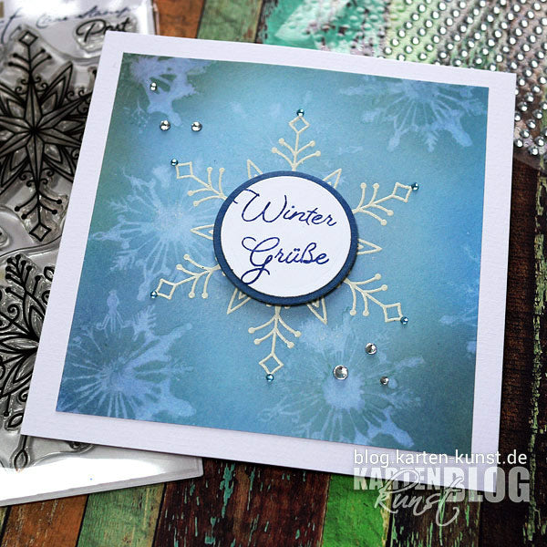 Karten-Kunst Clear Stamps Groß KK-0206 - Riesige Schneeflocken
