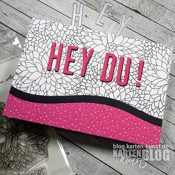 Dini Design 6x6 Papierset Blumen-Punkte (20 Blatt)