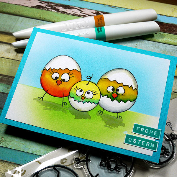 Karten-Kunst Clear Stamps KK-0210 - Kükenfamilie Egg People