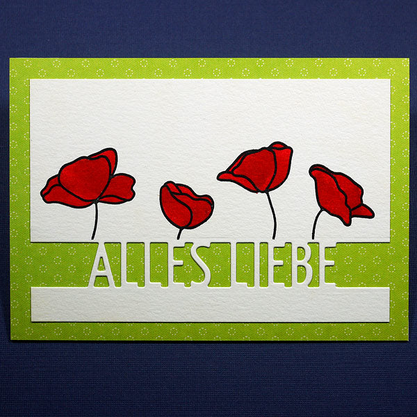 Karten-Kunst Clear Stamps KK-0139 - Scribble Poppies