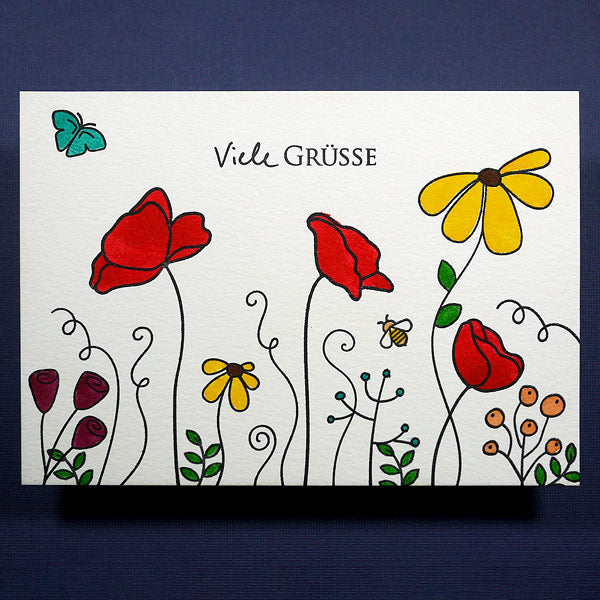 Karten-Kunst Clear Stamps KK-0139 - Scribble Poppies
