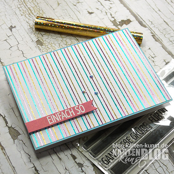 Karten-Kunst Clear Stamps KK-0133 - Karomusterstreifen