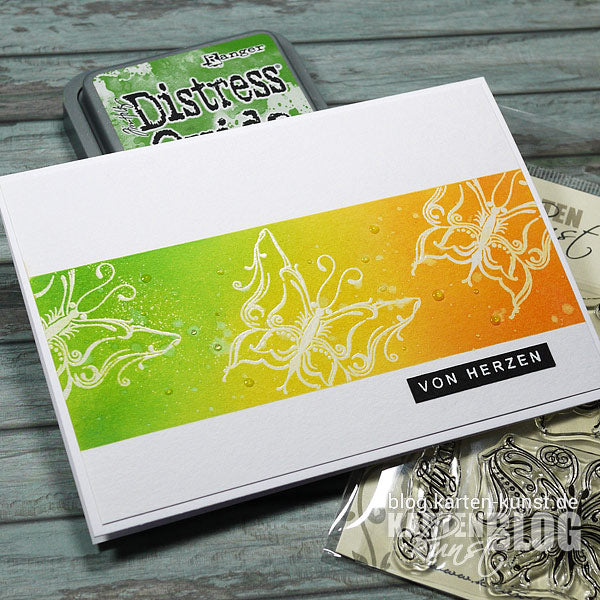 Karten-Kunst Clear Stamps KK-0080 - Schnörkel-Schmetterlinge