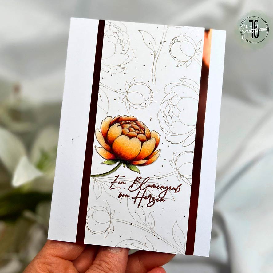 Karten-Kunst Clear Stamps KK-0301 - Elegante Pfingstrose