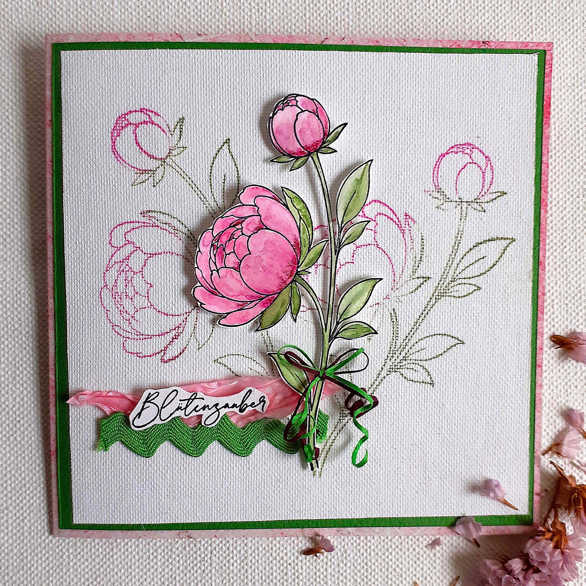 Karten-Kunst Clear Stamps KK-0301 - Elegante Pfingstrose