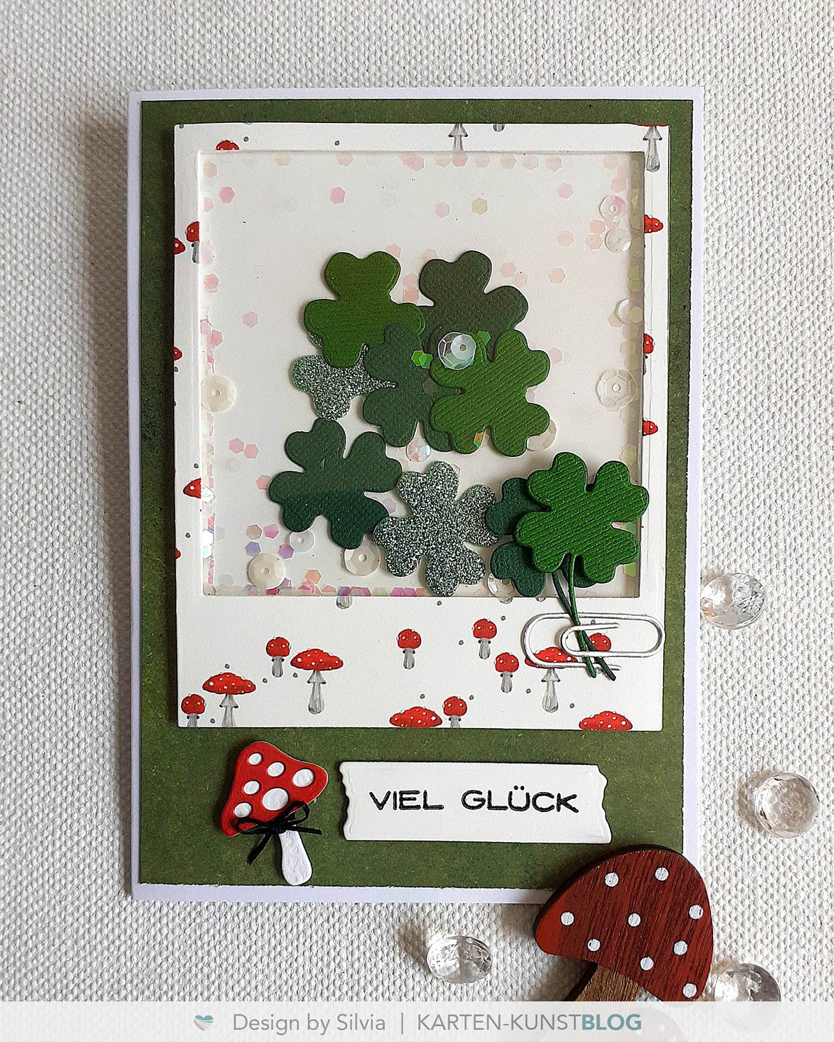 Karten-Kunst Stanzschablone kk-D123 - Kleeblätter / Mini Lucky