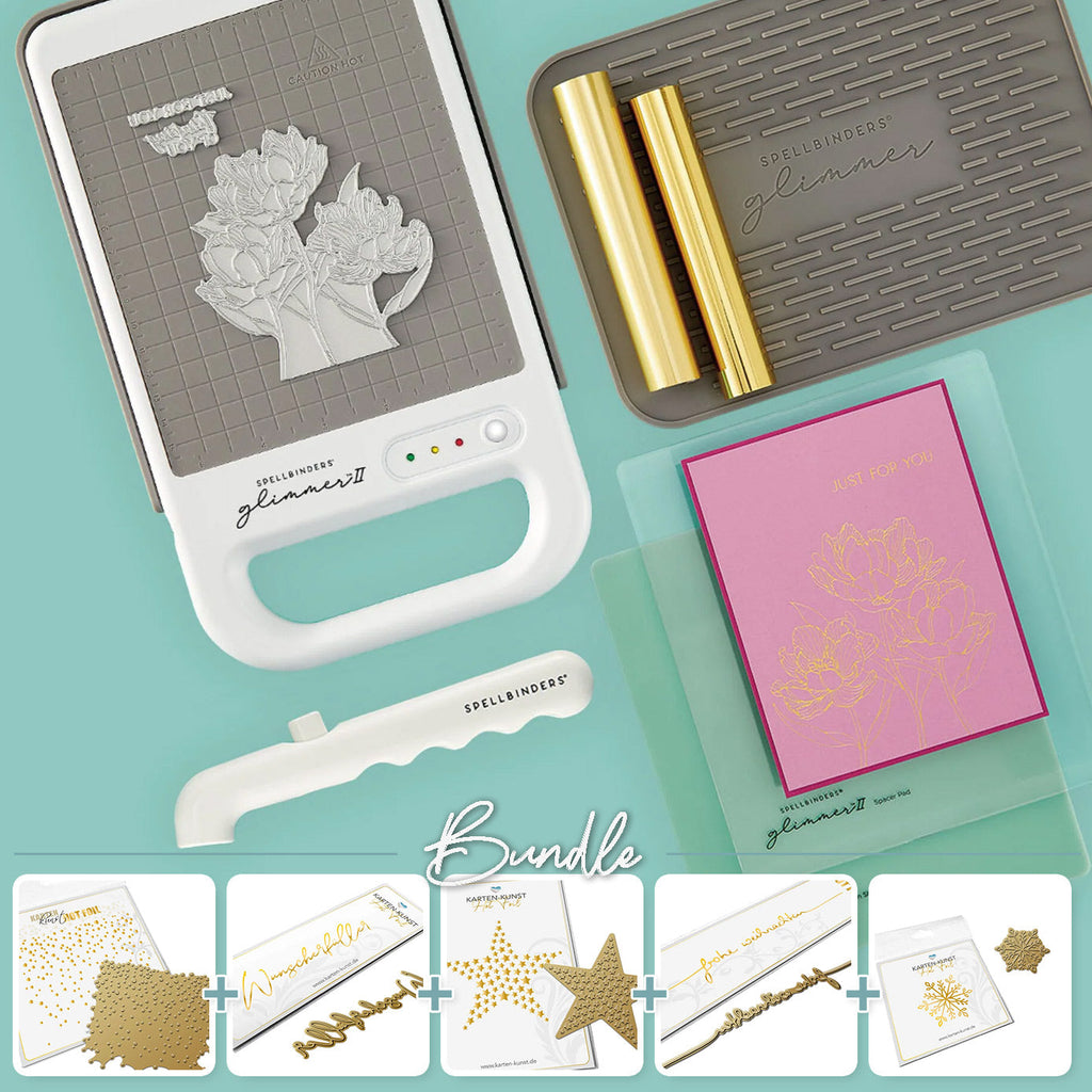 Glimmer II Weihnachtsbundle – Hot Foil System + 5 Schablonen