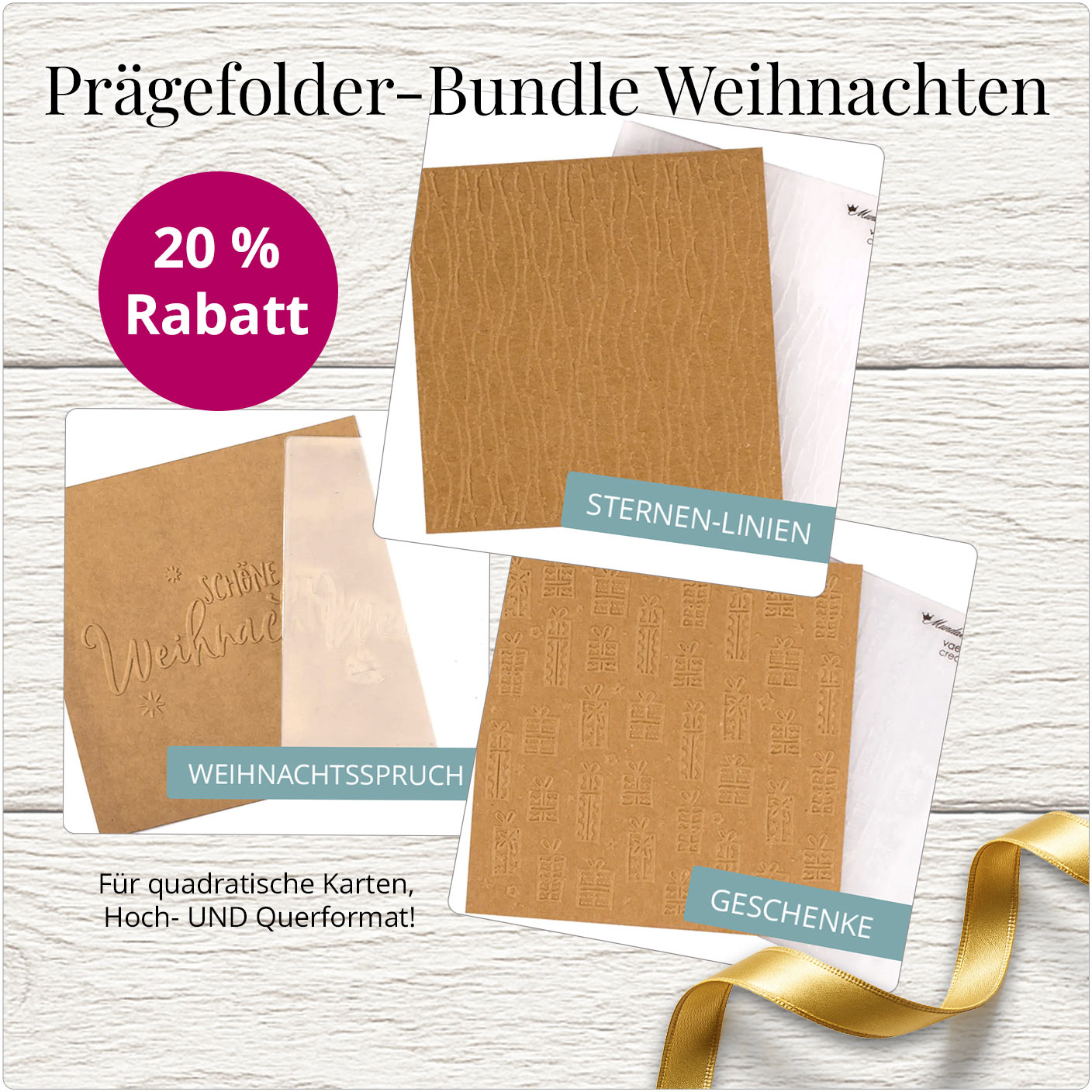 Weihnachts-Prägeschablonenset mit 20% Rabatt!
