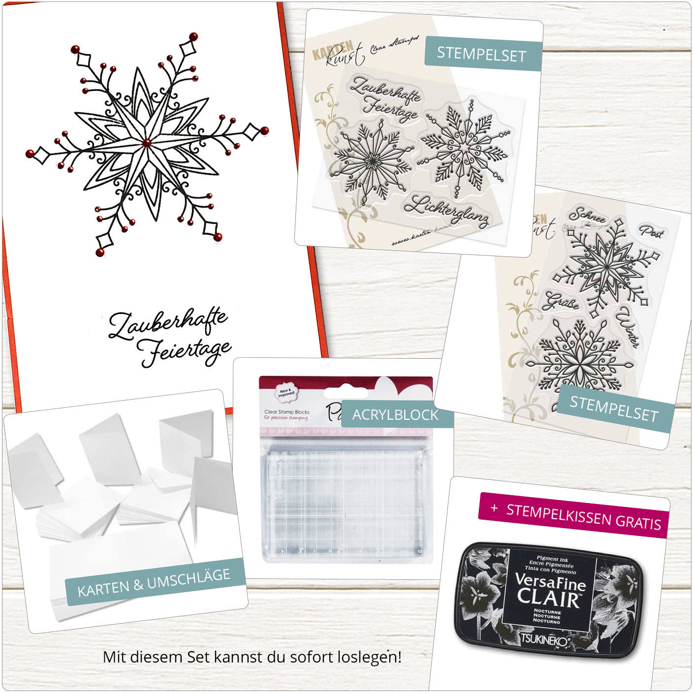 Schneeflockenstempel-Bundle