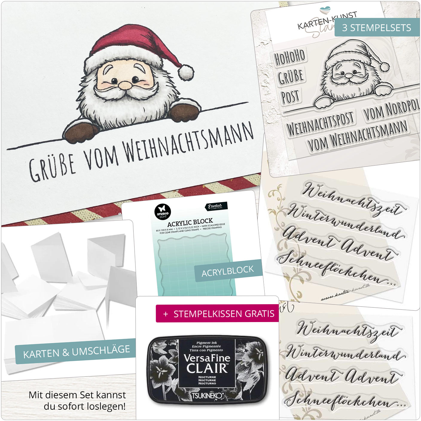 Weihnachtsmann-Stempel-Bundle