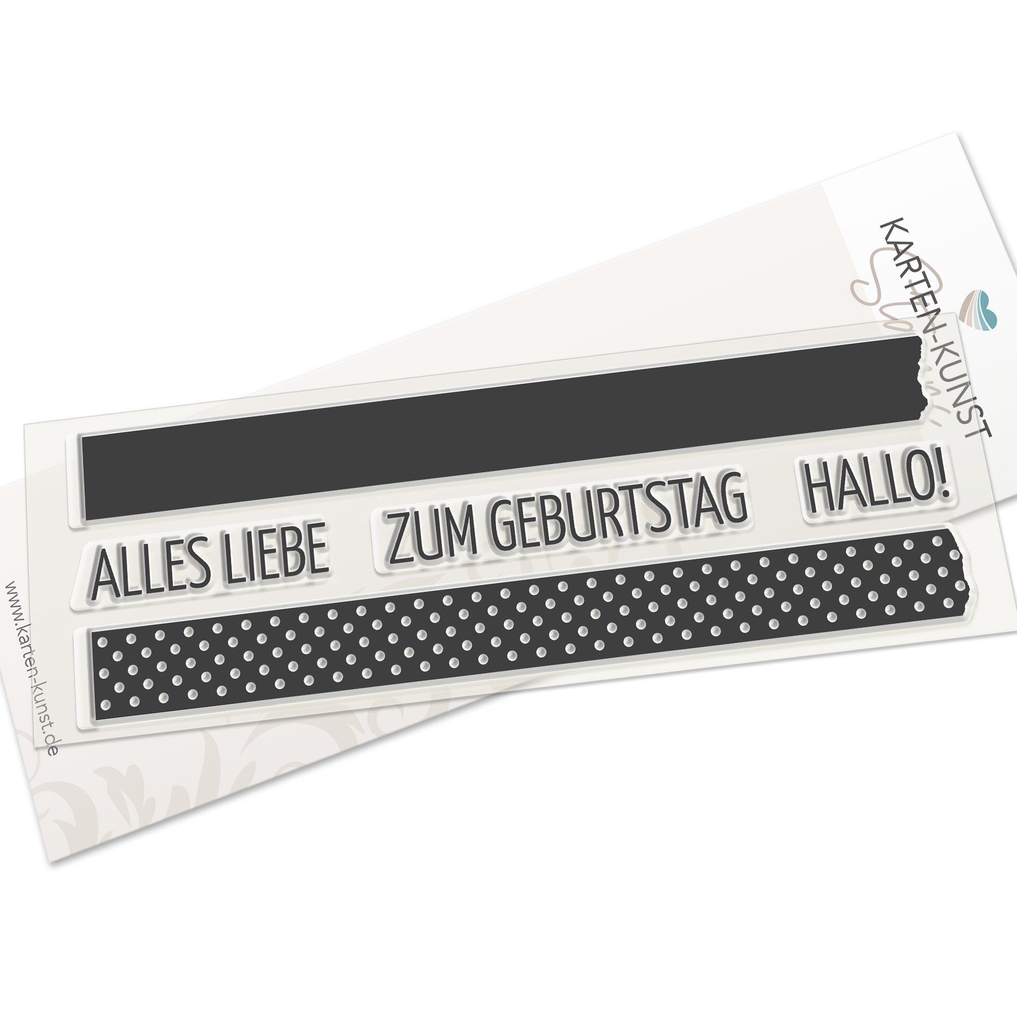 Karten-Kunst Clear Stamps KK-0101 - Washi-Tape Alles Liebe