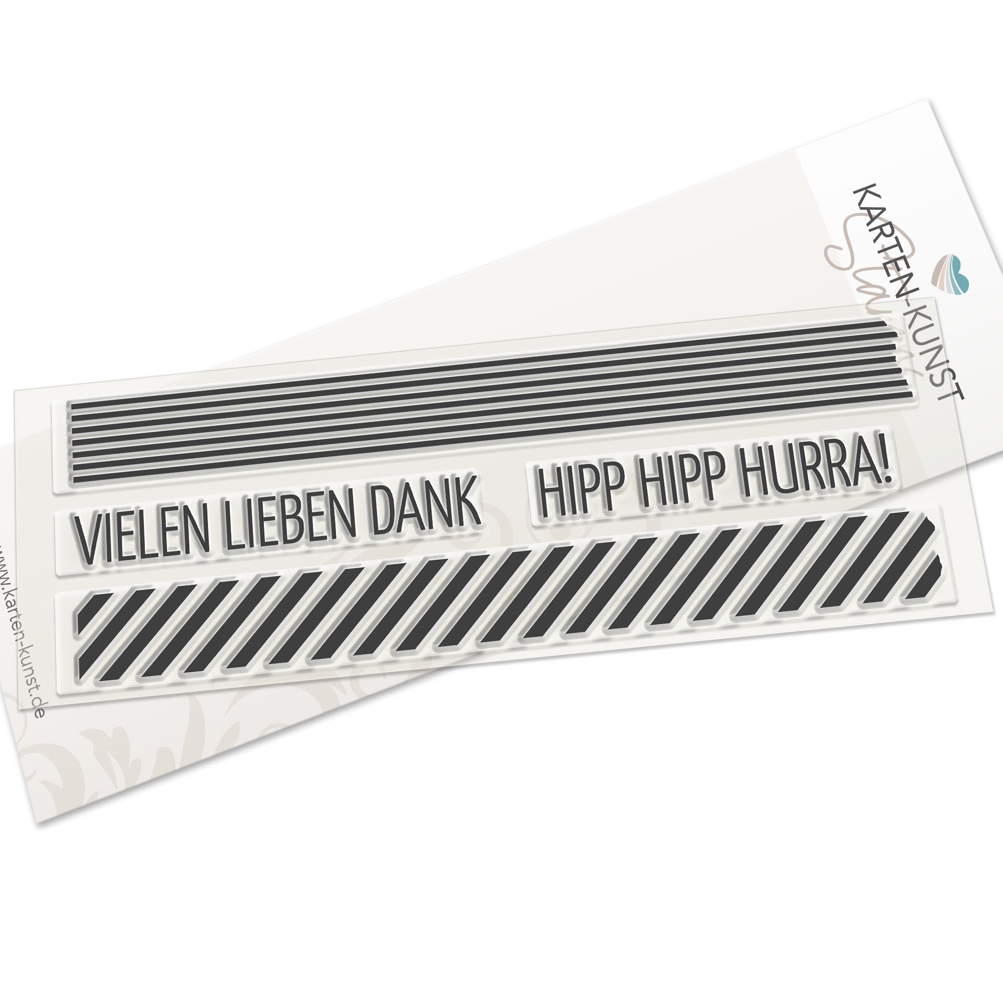 Karten-Kunst Clear Stamps KK-0102 - Washi-Tape Vielen lieben Dank