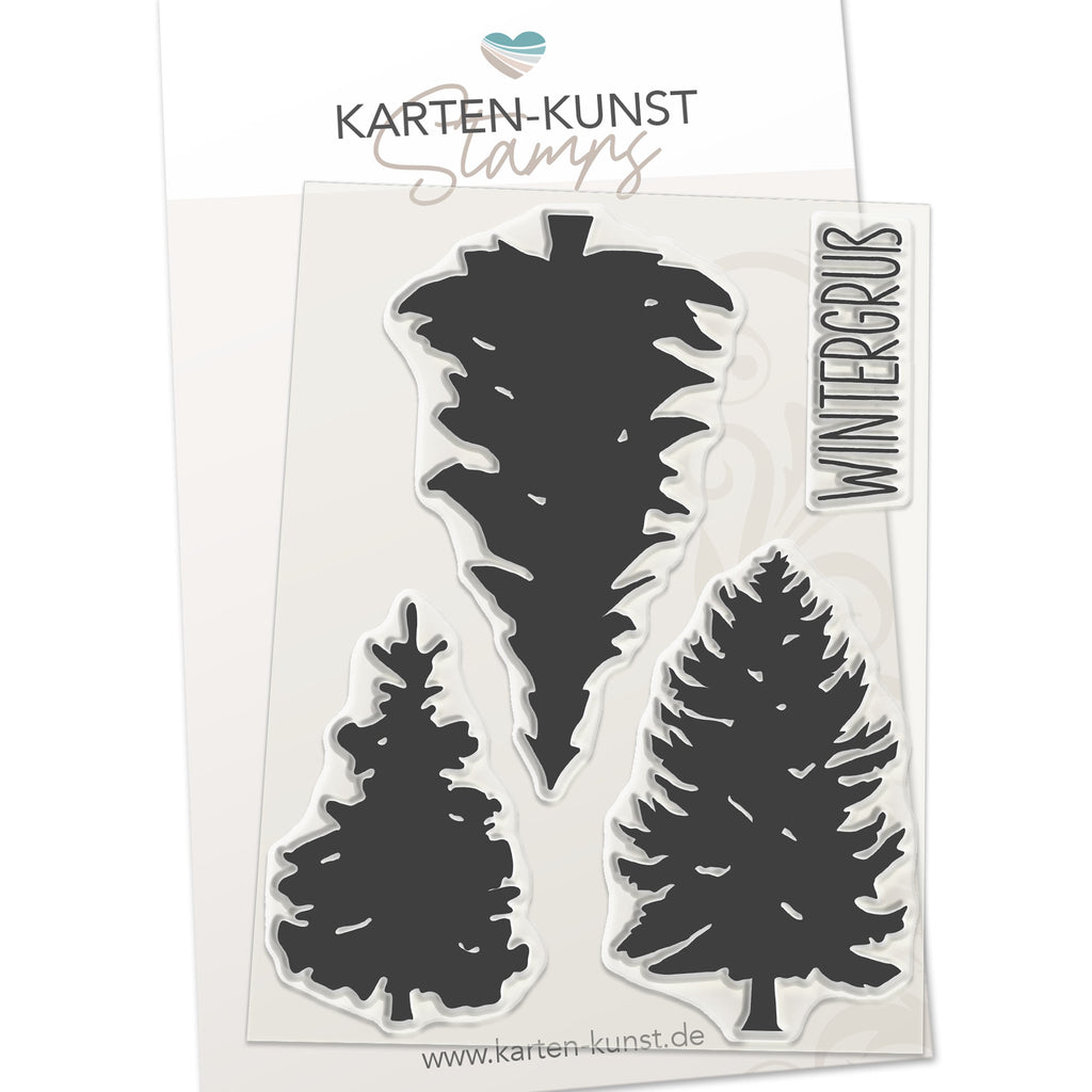 Karten-Kunst Clear Stamps KK-0117 - Winter-Tannen