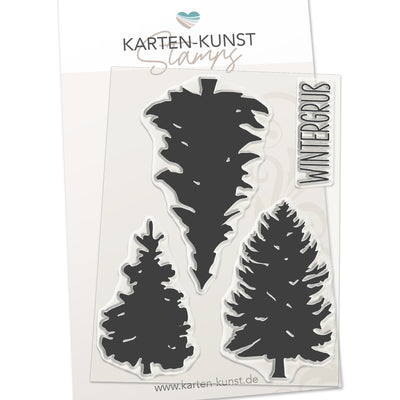 Karten-Kunst Clear Stamps KK-0117 - Winter-Tannen