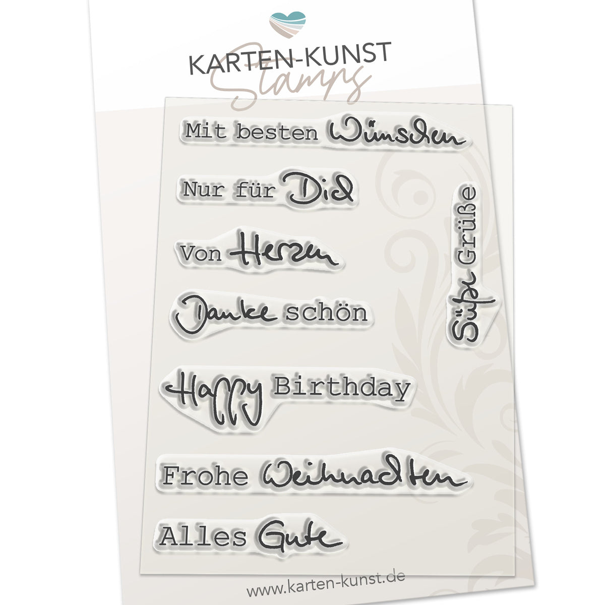 Karten-Kunst Clear Stamps KK-0063 - Kombi-Set Wünsche