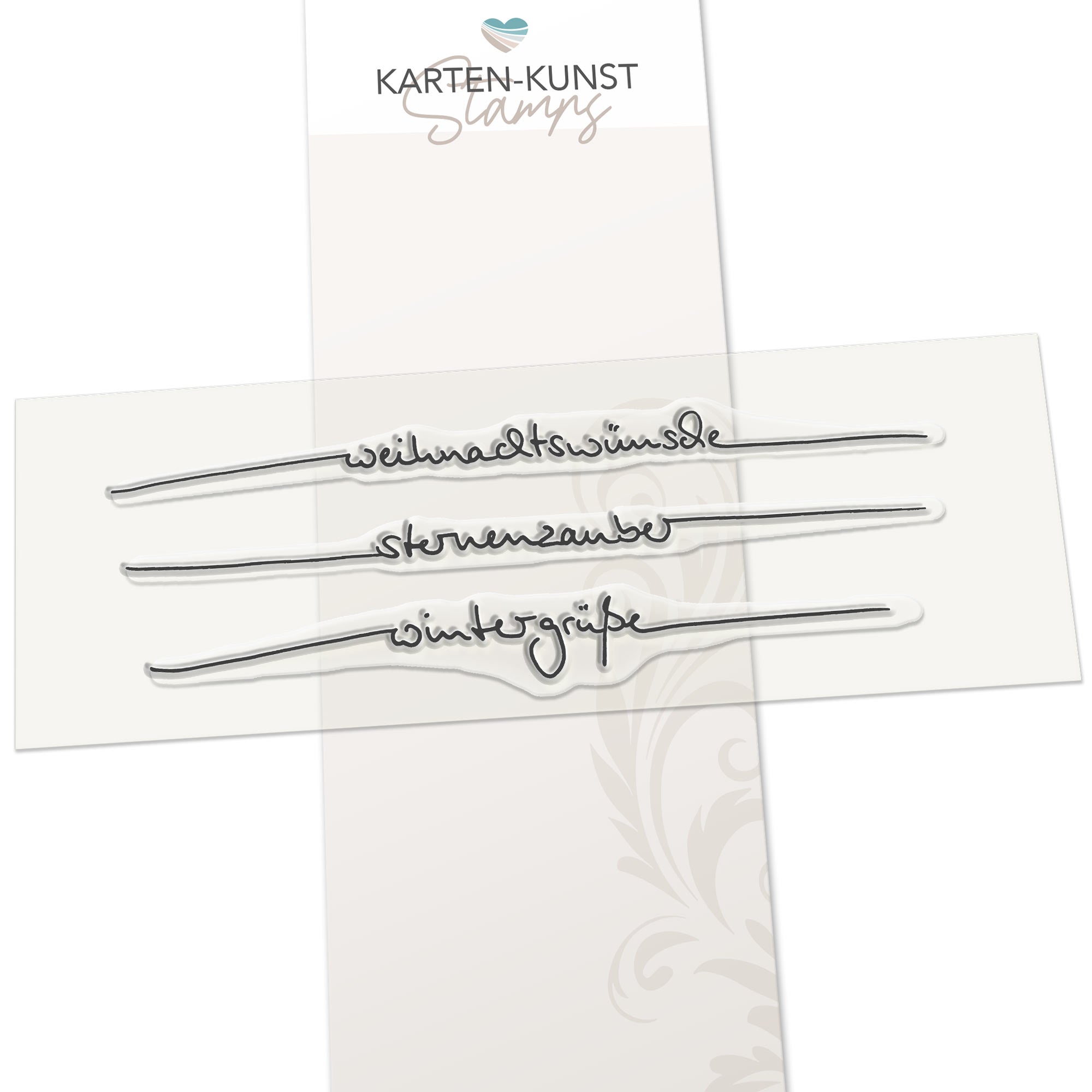 Karten-Kunst Clear Stamps KK-0109 - Schriftzug-Set Wintergrüße