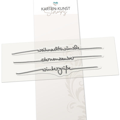 Karten-Kunst Clear Stamps KK-0109 - Schriftzug-Set Wintergrüße