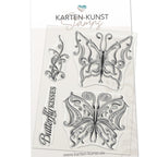 Karten-Kunst Clear Stamps KK-0080 - Schnörkel-Schmetterlinge
