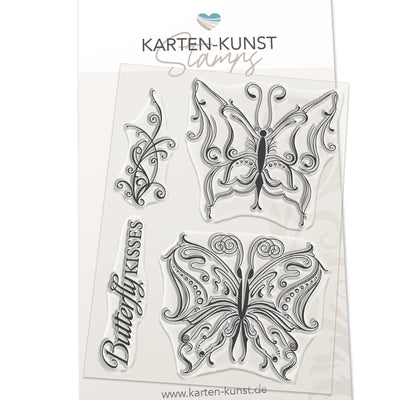 Karten-Kunst Clear Stamps KK-0080 - Schnörkel-Schmetterlinge