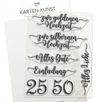 Karten-Kunst Clear Stamps KK-0119 - Zur silbernen und goldenen Hochzeit