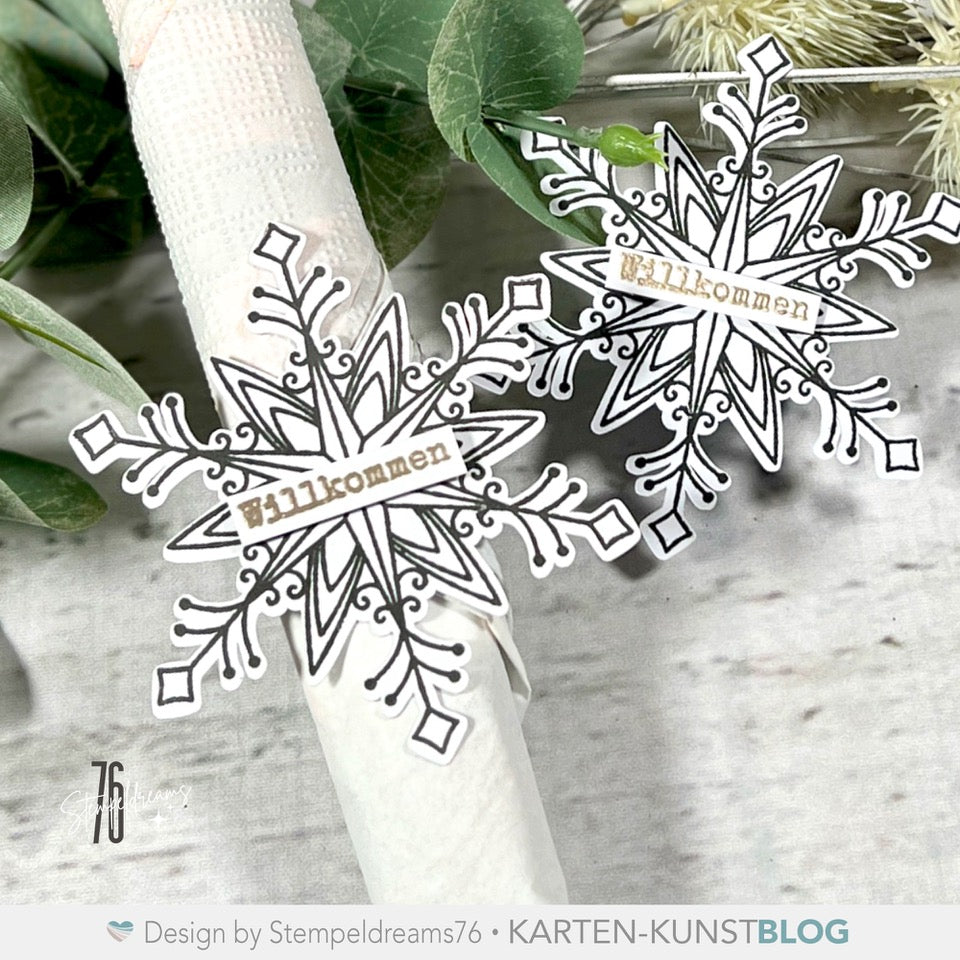 Karten-Kunst Clear Stamps Groß KK-0206 - Riesige Schneeflocken