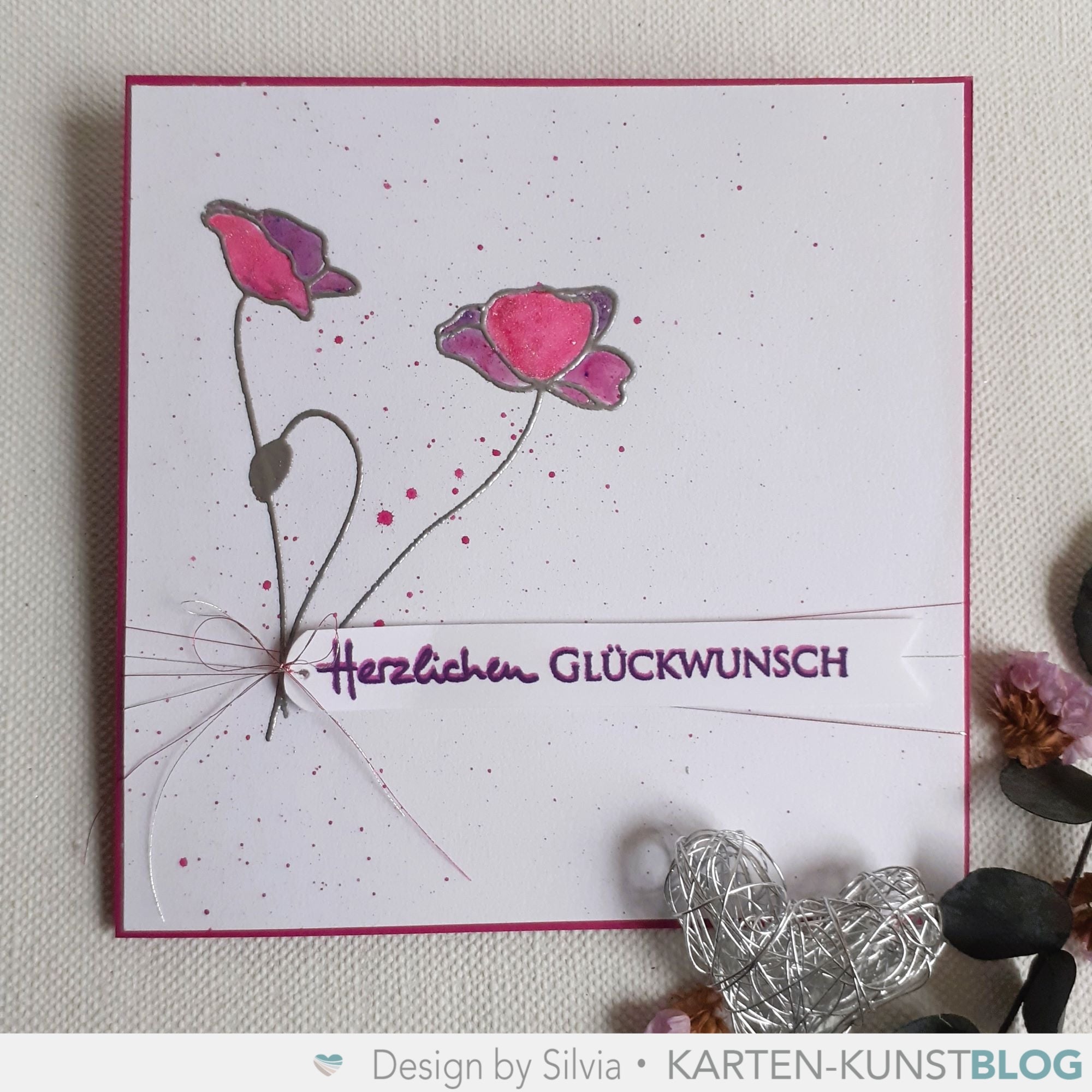 Karten-Kunst Clear Stamps KK-0139 - Scribble Poppies