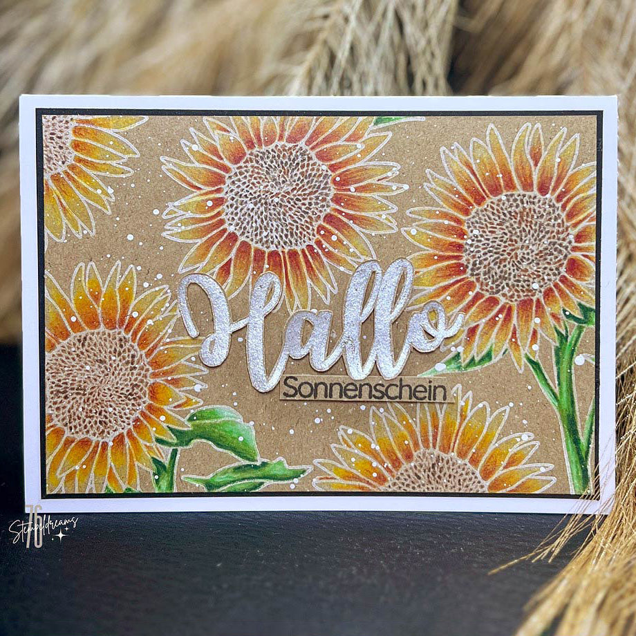 Karten-Kunst Clear Stamps KK-0251 - Scribble Sunflower / Sonnenblume