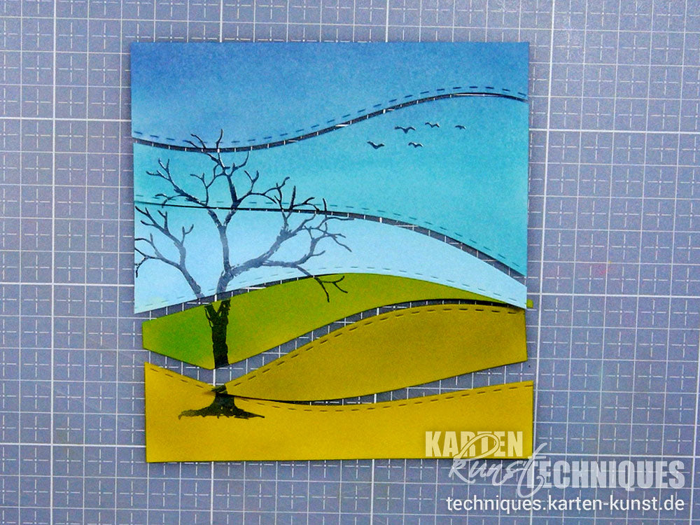 Karten-Kunst Stanzschablone kk-D167 - Snowy Waves