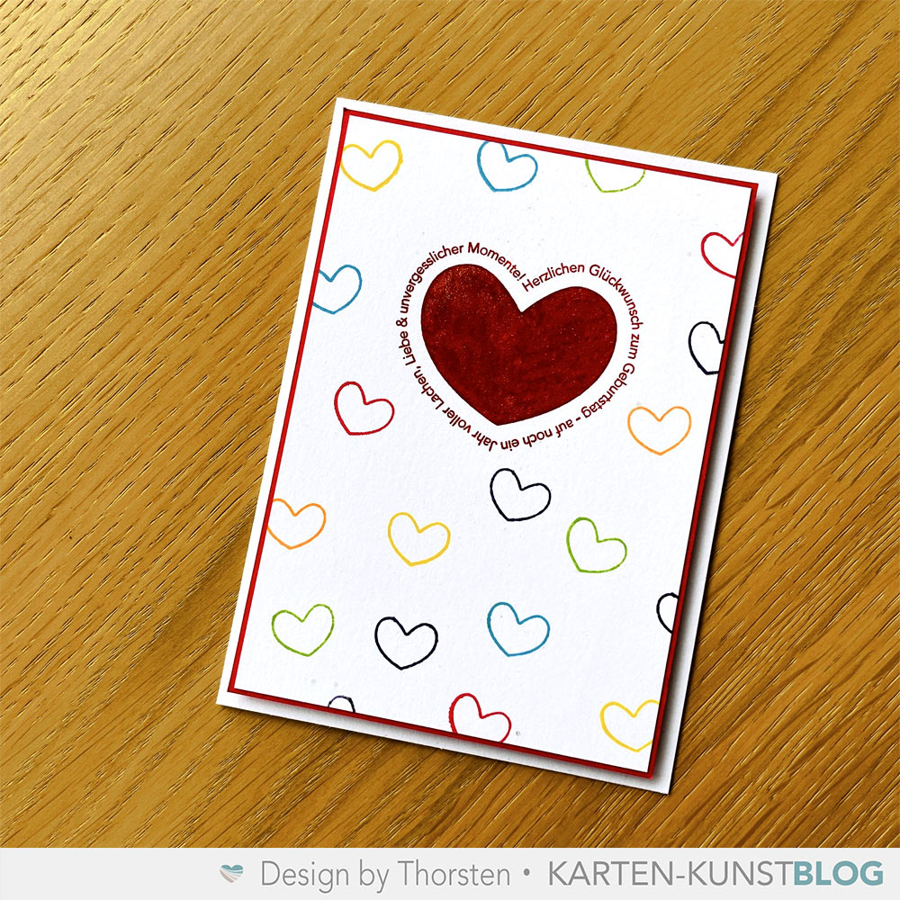 Karten-Kunst Clear Stamps Groß KK-0260 - Von Herzen