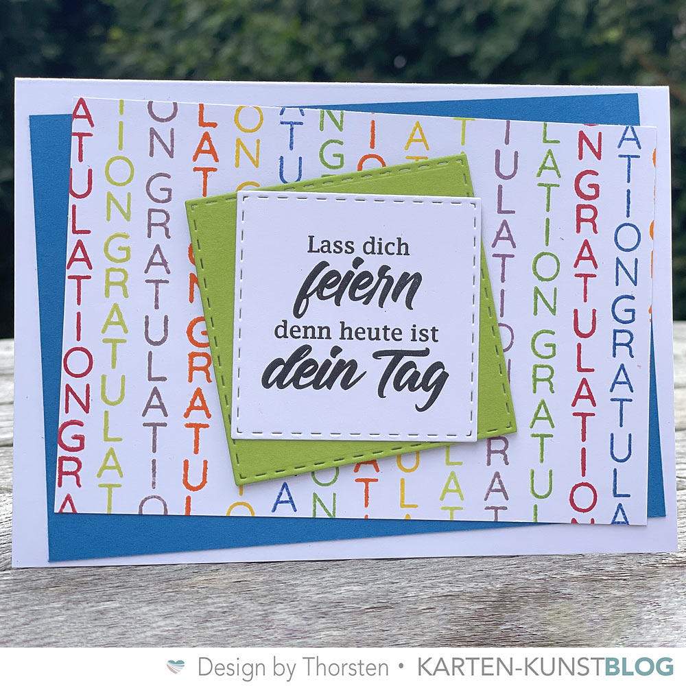 Karten-Kunst Clear Stamps KK-0242 - Vertikale Worte III Viele Grüsse