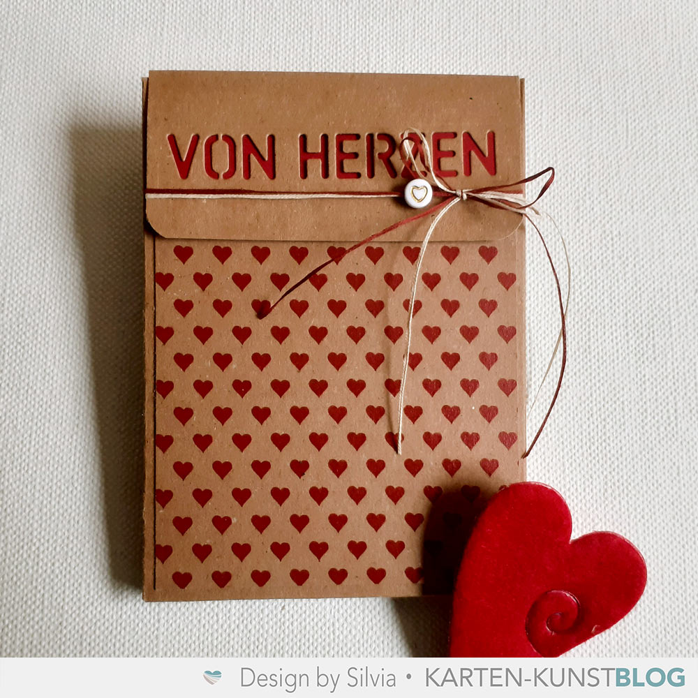 Karten-Kunst Stanzschablone kk-D151 - Stencil Tag Von Herzen