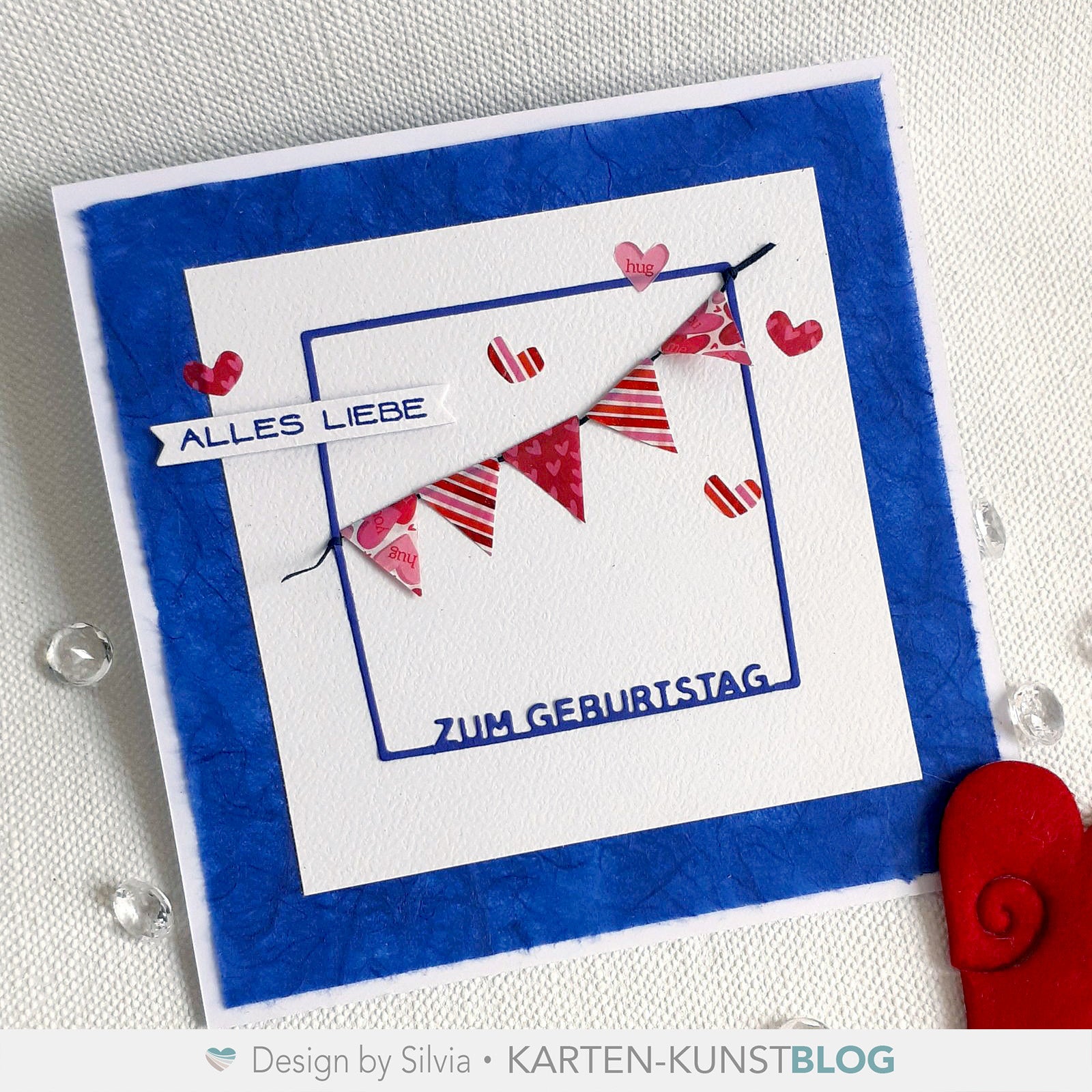 Karten-Kunst Stanzschablone kk-D089 - Geburtstag im Rahmen