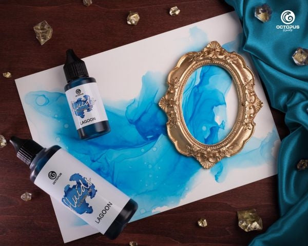 Octopus Alcohol Ink Octopus Fluids Alcohol Ink 30ml - Lagoon – Karten-Kunst Shop