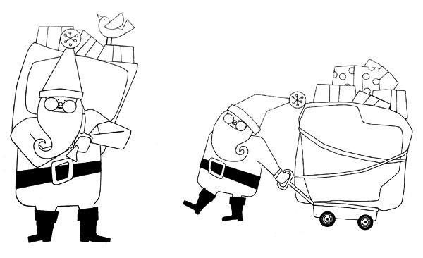 American Art Stamp - 2 Santa Set