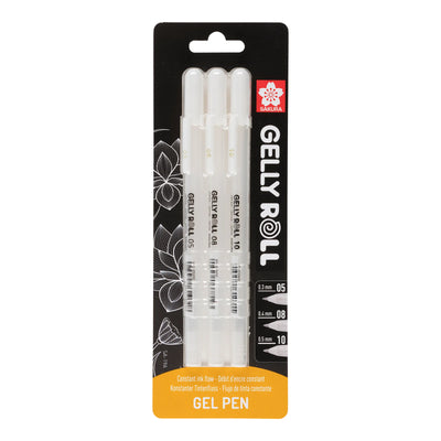 Sakura Gelly Roll Pen 3er-Set - Gelstifte weiß